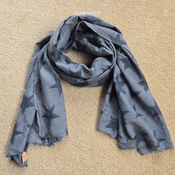 Beck Sondergaard Wool & Silk Distressed Star Scarf Oversized - Picture 7 of 15